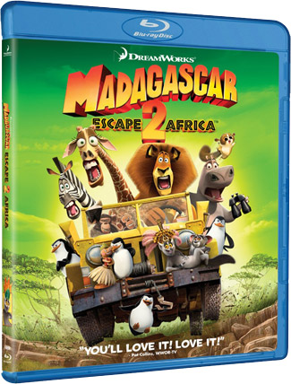 Blu-ray Madagascar: Escape 2 Africa (afbeelding kan afwijken van de daadwerkelijke Blu-ray hoes)